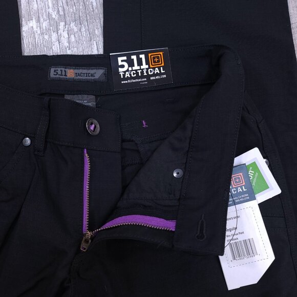5.11 Tactical Pants Women’s 2 Regular Black Cirrus Covert Ripstop Straight Leg - Picture 9 of 10